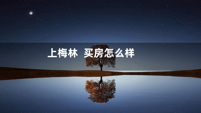 上梅林  买房怎么样
