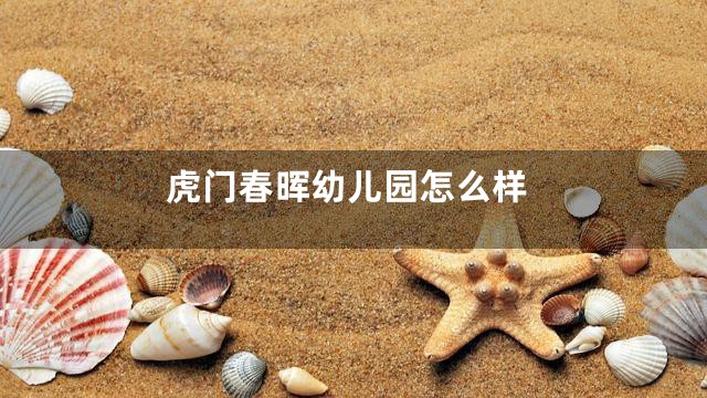 虎门春晖幼儿园怎么样