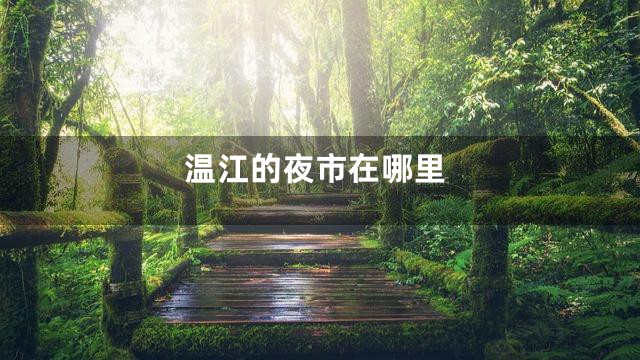 温江的夜市在哪里