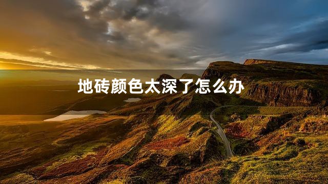 地砖颜色太深了怎么办