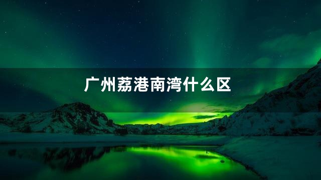 广州荔港南湾什么区