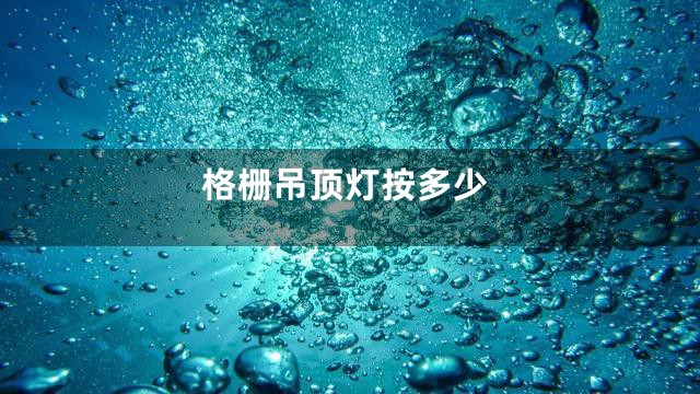 格栅吊顶灯按多少