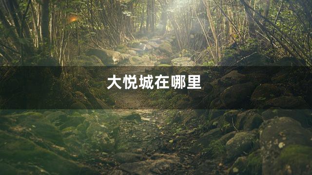 大悦城在哪里