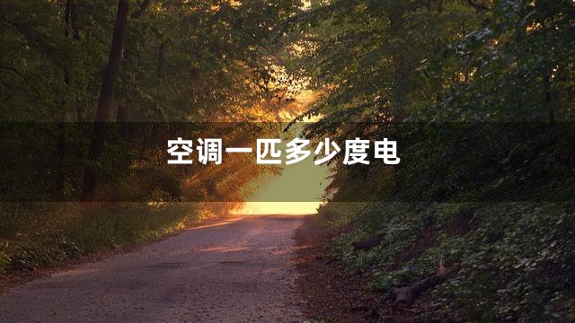 空调一匹多少度电
