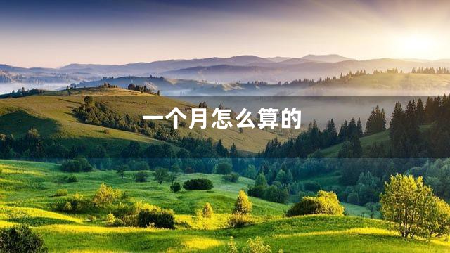 一个月怎么算的