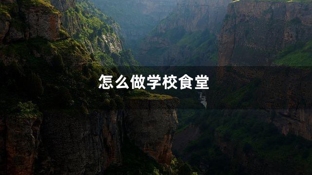 怎么做学校食堂