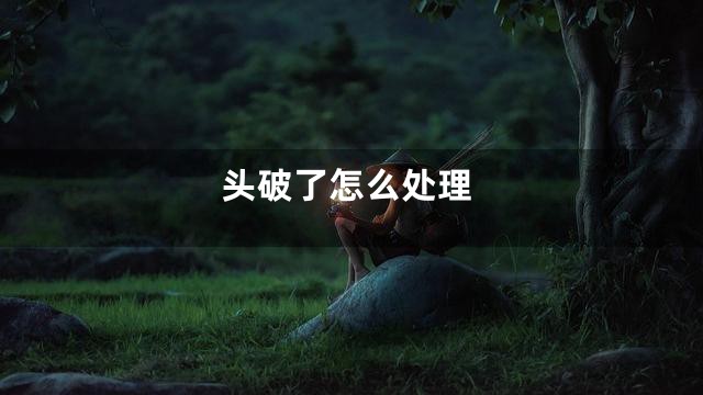 头破了怎么处理