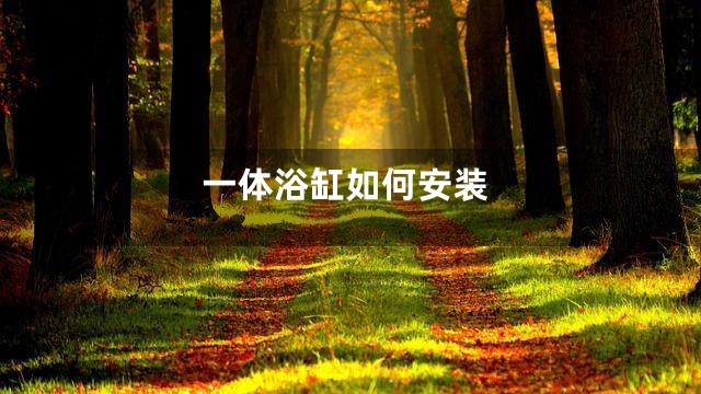 一体浴缸如何安装