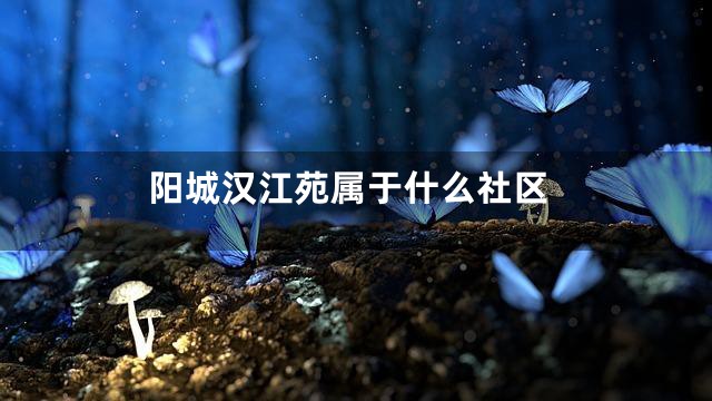 阳城汉江苑属于什么社区