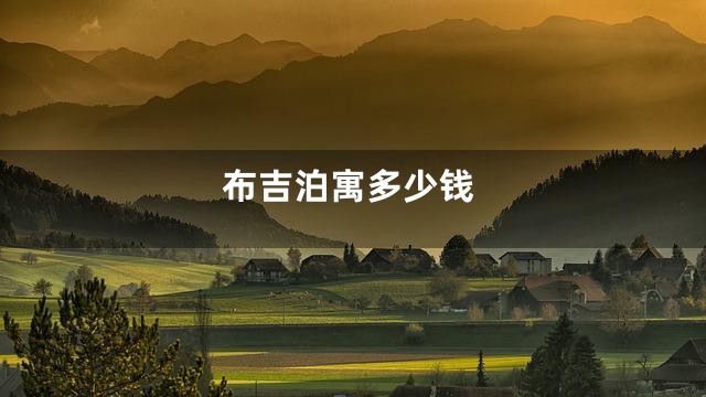 布吉泊寓多少钱