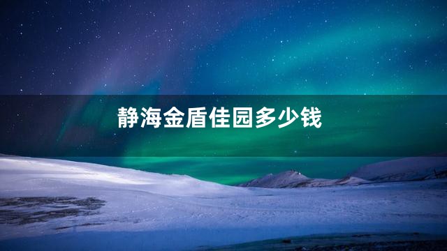 静海金盾佳园多少钱