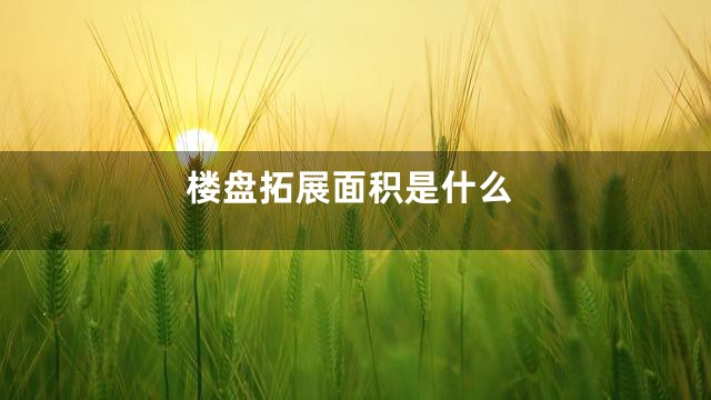 楼盘拓展面积是什么