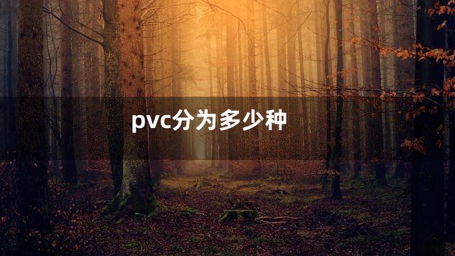 pvc分为多少种