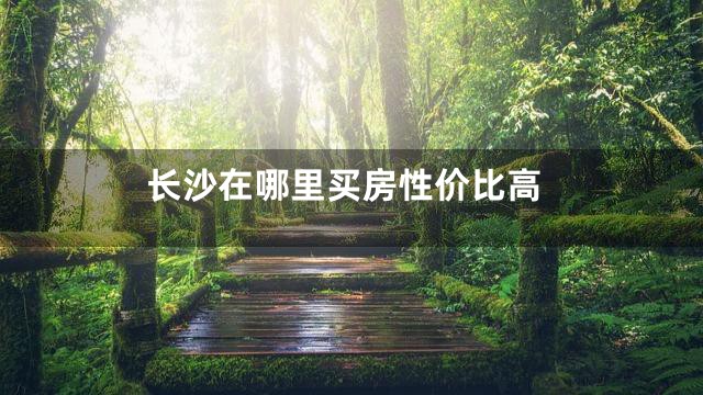 长沙在哪里买房性价比高