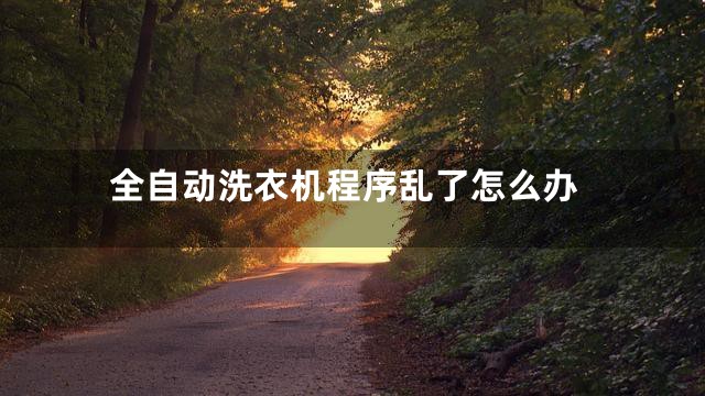 全自动洗衣机程序乱了怎么办