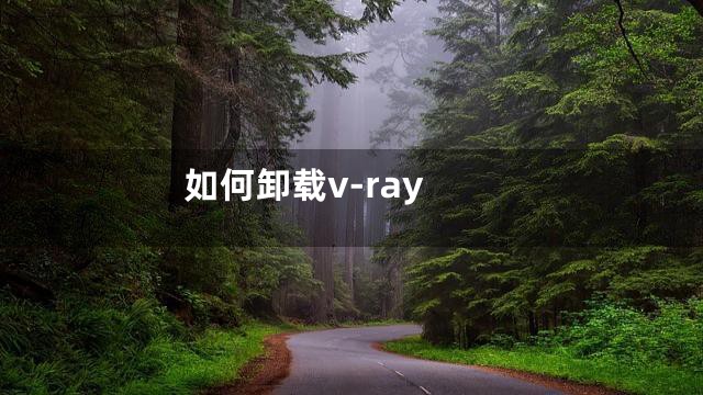 如何卸载v-ray