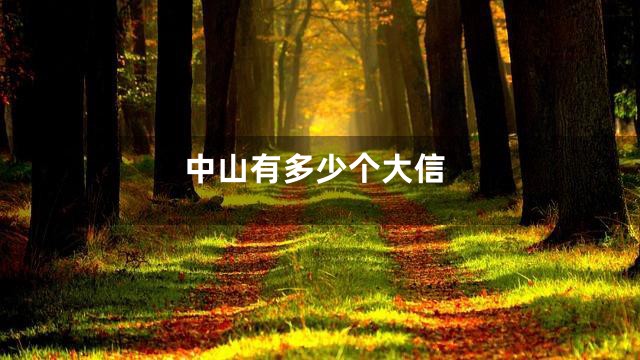 中山有多少个大信
