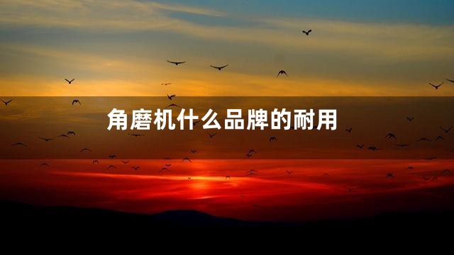 角磨机什么品牌的耐用