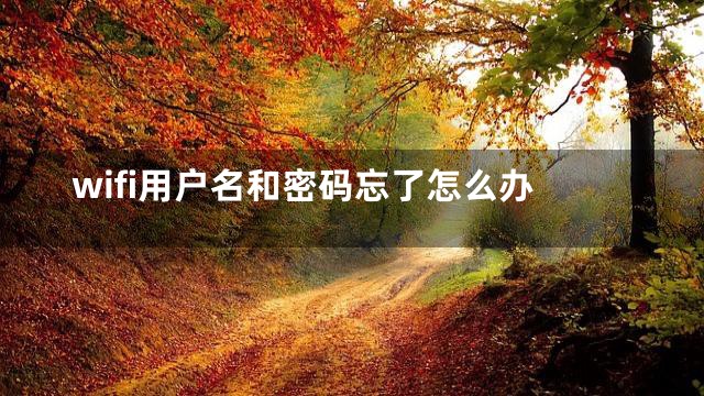 wifi用户名和密码忘了怎么办