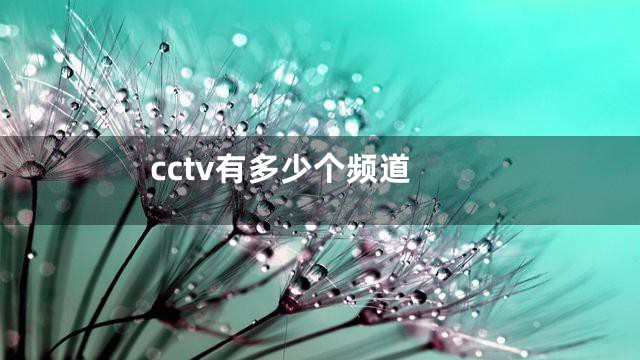 cctv有多少个频道