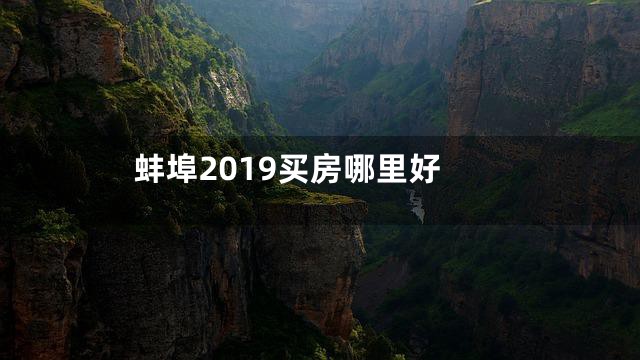 蚌埠2019买房哪里好