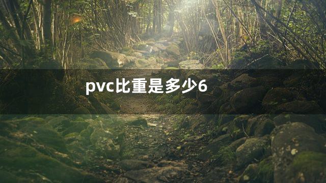 pvc比重是多少6
