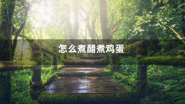 怎么煮醋煮鸡蛋