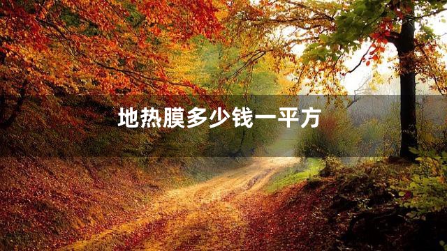 地热膜多少钱一平方