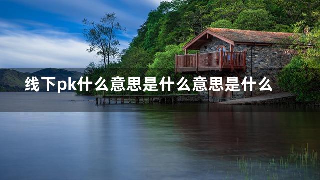 线下pk什么意思是什么意思是什么