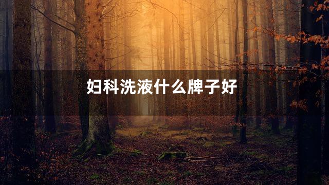 妇科洗液什么牌子好