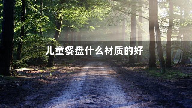 儿童餐盘什么材质的好