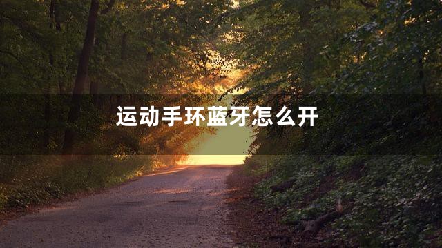 运动手环蓝牙怎么开