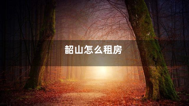 韶山怎么租房