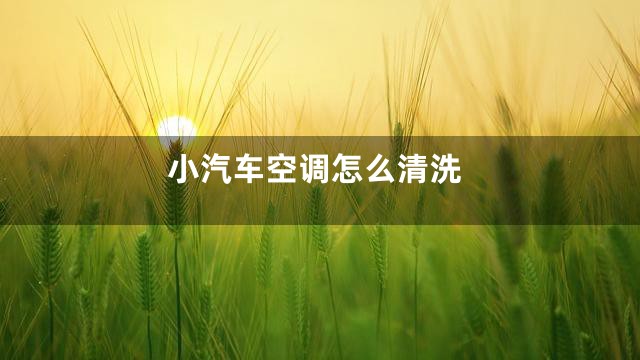 小汽车空调怎么清洗