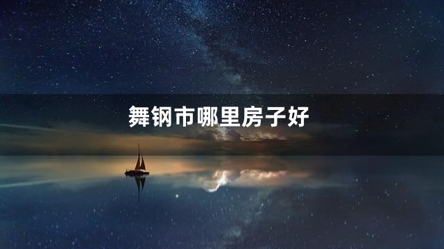 舞钢市哪里房子好