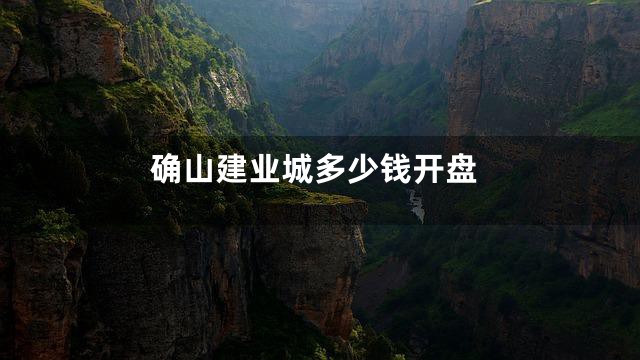 确山建业城多少钱开盘