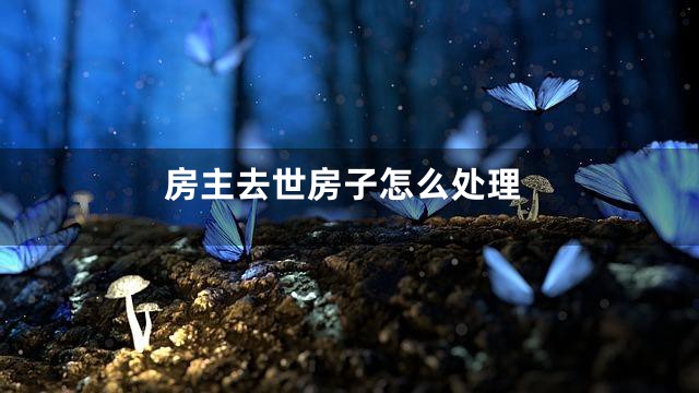 房主去世房子怎么处理