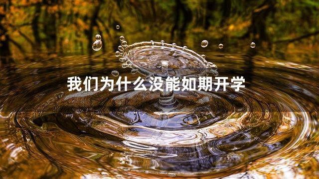 我们为什么没能如期开学