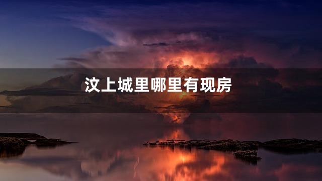 汶上城里哪里有现房