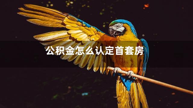 公积金怎么认定首套房