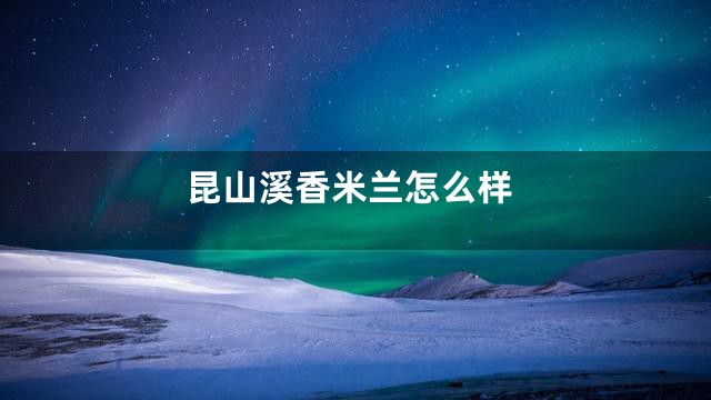 昆山溪香米兰怎么样
