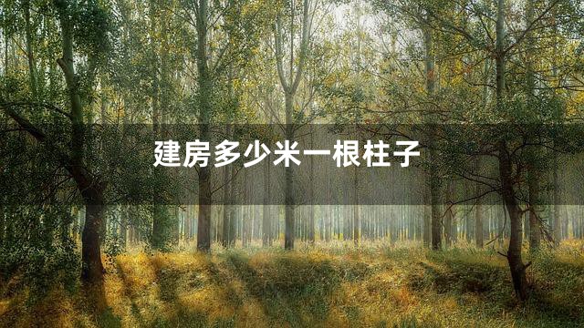 建房多少米一根柱子