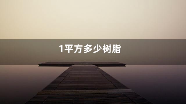 1平方多少树脂