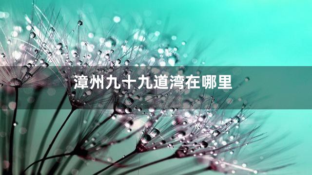 漳州九十九道湾在哪里