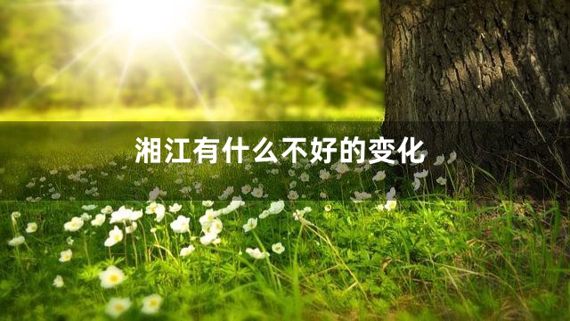 湘江有什么不好的变化
