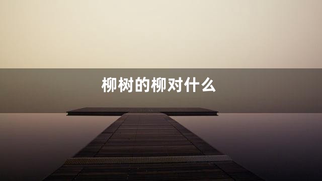 柳树的柳对什么
