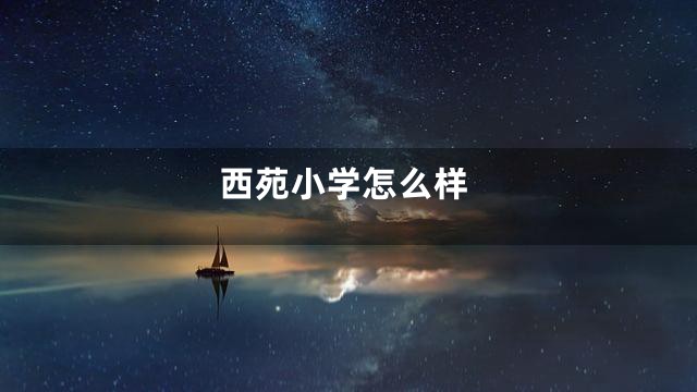 西苑小学怎么样