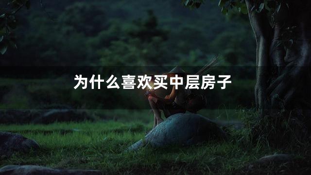 为什么喜欢买中层房子