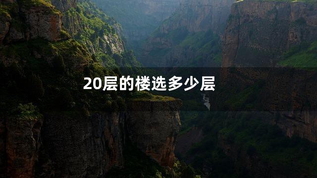 20层的楼选多少层