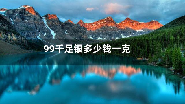 99千足银多少钱一克
